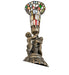 Meyda Lighting Lighting 13" High Stained Glass Pond Lily Twin Cherub Mini Lamp