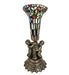 Meyda Lighting Lighting 13" High Stained Glass Pond Lily Twin Cherub Mini Lamp