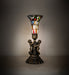Meyda Lighting Lighting 13" High Stained Glass Pond Lily Twin Cherub Mini Lamp