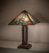 Meyda Lighting Lighting 13" High Tiffany Hanginghead Dragonfly Cherub Accent Lamp