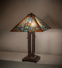 Meyda Lighting Lighting 13" High Tiffany Hanginghead Dragonfly Cherub Accent Lamp