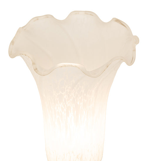 Meyda Lighting Lighting 13" High White Tiffany Pond Lily Twin Cherub Accent Lamp