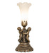 Meyda Lighting Lighting 13" High White Tiffany Pond Lily Twin Cherub Accent Lamp
