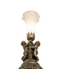 Meyda Lighting Lighting 13" High White Tiffany Pond Lily Twin Cherub Accent Lamp