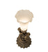 Meyda Lighting Lighting 13" High White Tiffany Pond Lily Twin Cherub Accent Lamp