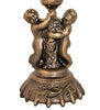 Meyda Lighting Lighting 13" High White Tiffany Pond Lily Twin Cherub Accent Lamp
