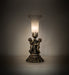Meyda Lighting Lighting 13" High White Tiffany Pond Lily Twin Cherub Accent Lamp