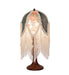 Meyda Lighting Lighting 14" High Fabric & Fringe Roses Accent Lamp