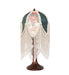 Meyda Lighting Lighting 14" High Fabric & Fringe Roses Accent Lamp