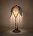 Meyda Lighting Lighting 14" High Fabric & Fringe Roses Accent Lamp