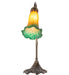 Meyda Lighting Lighting 15" High Amber/Green Tiffany Pond Lily Accent Lamp