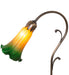 Meyda Lighting Lighting 15" High Amber/Green Tiffany Pond Lily Accent Lamp