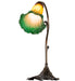 Meyda Lighting Lighting 15" High Amber/Green Tiffany Pond Lily Accent Lamp