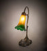 Meyda Lighting Lighting 15" High Amber/Green Tiffany Pond Lily Accent Lamp