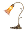 Meyda Lighting Lighting 15" High Amber/Purple Tiffany Pond Lily Accent Lamp