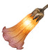 Meyda Lighting Lighting 15" High Amber/Purple Tiffany Pond Lily Accent Lamp