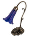Meyda Lighting Lighting 15" High Blue Tiffany Pond Lily Accent Lamp