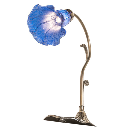 Meyda Lighting Lighting 15" High Blue Tiffany Pond Lily Accent Lamp