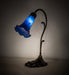 Meyda Lighting Lighting 15" High Blue Tiffany Pond Lily Accent Lamp