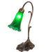 Meyda Lighting Lighting 15" High Green Tiffany Pond Lily Accent Lamp
