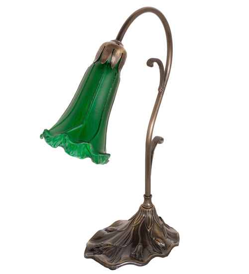Meyda Lighting Lighting 15" High Green Tiffany Pond Lily Accent Lamp