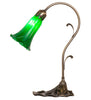 Meyda Lighting Lighting 15" High Green Tiffany Pond Lily Accent Lamp