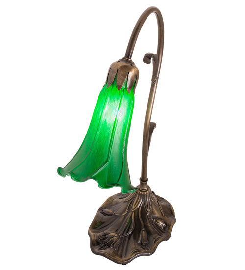 Meyda Lighting Lighting 15" High Green Tiffany Pond Lily Accent Lamp