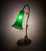 Meyda Lighting Lighting 15" High Green Tiffany Pond Lily Accent Lamp