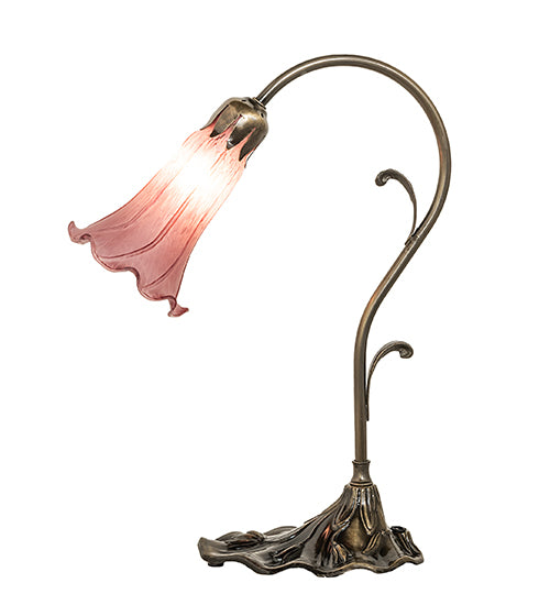 Meyda Lighting Lighting 15" High Lavender Tiffany Pond Lily Accent Lamp