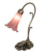 Meyda Lighting Lighting 15" High Lavender Tiffany Pond Lily Accent Lamp