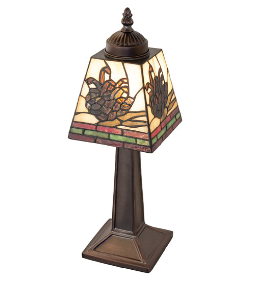Meyda Lighting Lighting 15" High Pinecone Mission Mini Lamp