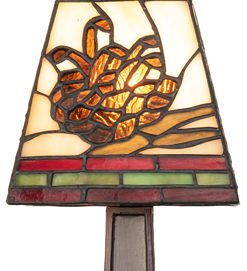 Meyda Lighting Lighting 15" High Pinecone Mission Mini Lamp