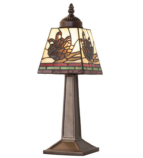 Meyda Lighting Lighting 15" High Pinecone Mission Mini Lamp