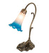 Meyda Lighting Lighting 15" High Pink/Blue Tiffany Pond Lily Accent Lamp