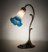 Meyda Lighting Lighting 15" High Pink/Blue Tiffany Pond Lily Accent Lamp
