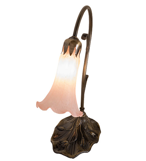 Meyda Lighting Lighting 15" High Pink Tiffany Pond Lily Accent Lamp