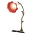 Meyda Lighting Lighting 15" High Pink/White Tiffany Pond Lily Accent Lamp