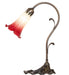 Meyda Lighting Lighting 15" High Seafoam/Cranberry Tiffany Pond Lily Accent Lamp