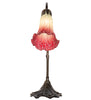 Meyda Lighting Lighting 15" High Seafoam/Cranberry Tiffany Pond Lily Accent Lamp