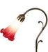Meyda Lighting Lighting 15" High Seafoam/Cranberry Tiffany Pond Lily Accent Lamp