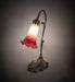 Meyda Lighting Lighting 15" High Seafoam/Cranberry Tiffany Pond Lily Accent Lamp