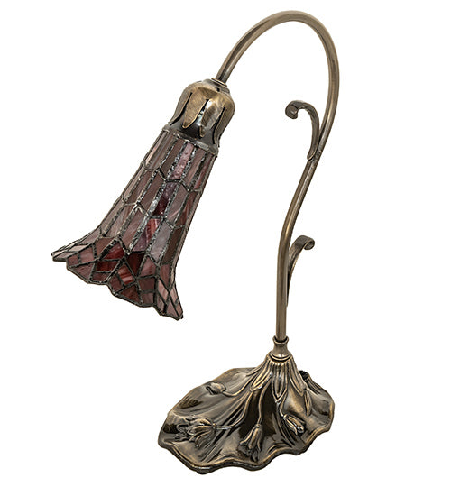 Meyda Lighting Lighting 15" High Stained Glass Pond Lily Accent Lamp
