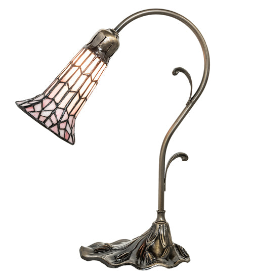 Meyda Lighting Lighting 15" High Stained Glass Pond Lily Accent Lamp