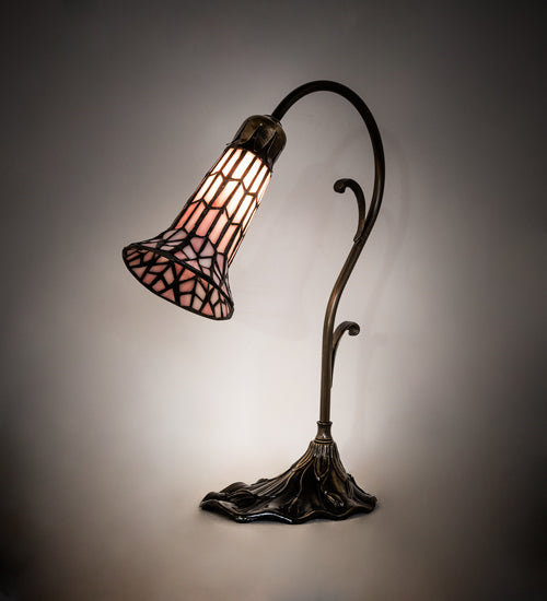 Meyda Lighting Lighting 15" High Stained Glass Pond Lily Accent Lamp