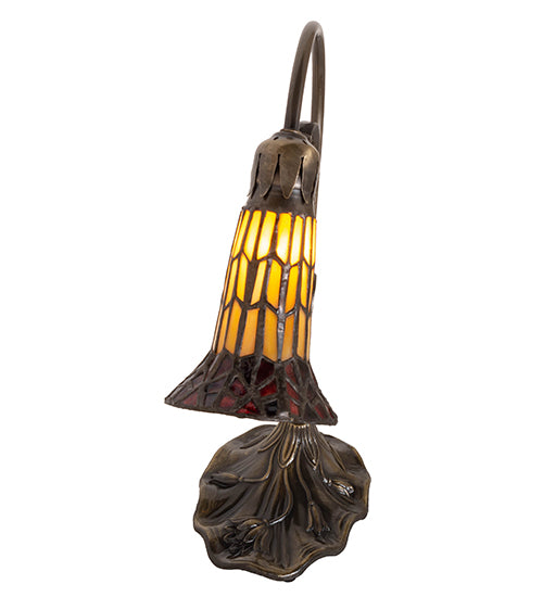 Meyda Lighting Lighting 15" High Stained Glass Pond Lily Accent Lamp