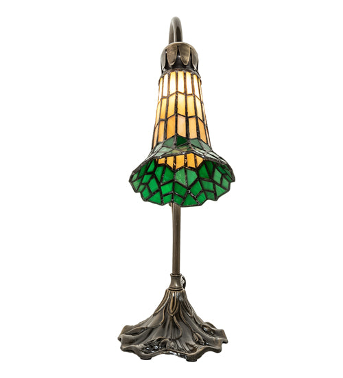 Meyda Lighting Lighting 15" High Stained Glass Pond Lily Accent Lamp