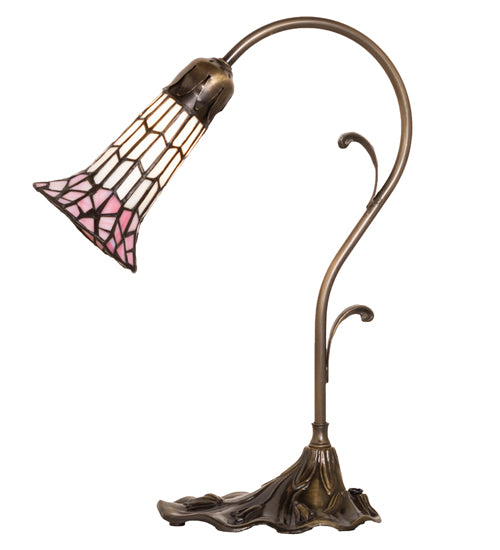 Meyda Lighting Lighting 15" High Stained Glass Pond Lily Accent Lamp
