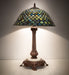 Meyda Lighting Lighting 15" High Stained Glass Pond Lily Accent Lamp