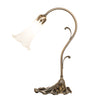 Meyda Lighting Lighting 15" High White Tiffany Pond Lily Accent Lamp