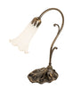 Meyda Lighting Lighting 15" High White Tiffany Pond Lily Accent Lamp